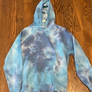 This is a tie dyed sweatshirt